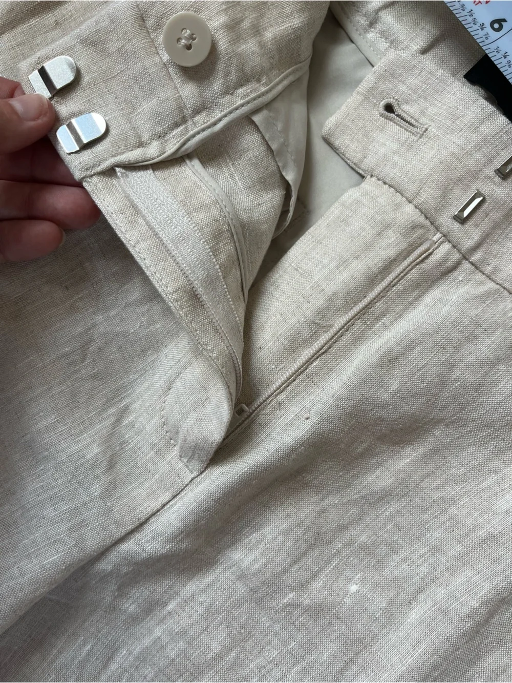 Talbots 100% Linen Straight Leg ankle trouser pant size 2